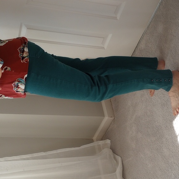 Chico's Teal Skinny Jeans - Picture 6 of 9